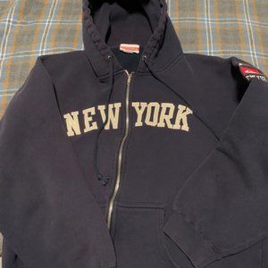 Quicksilver Boardriders Club New York hoodie sweatshirt navy blue medium